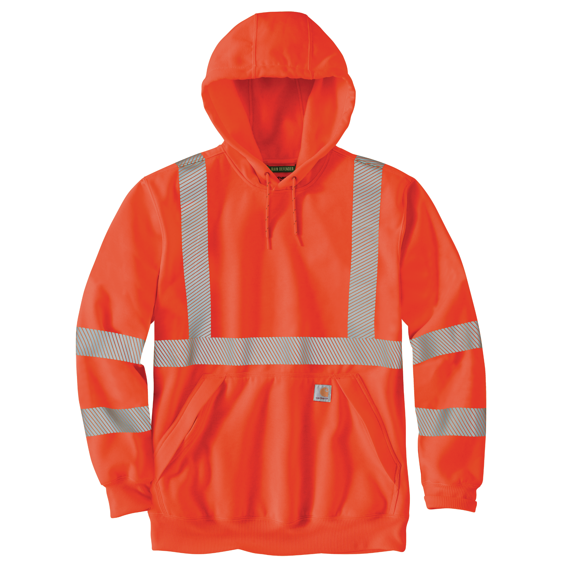 Picture of Carhartt 104987 Mens High-Visibility Rain Defender Loose Fit Midweight Class 3 Sweatshirt
