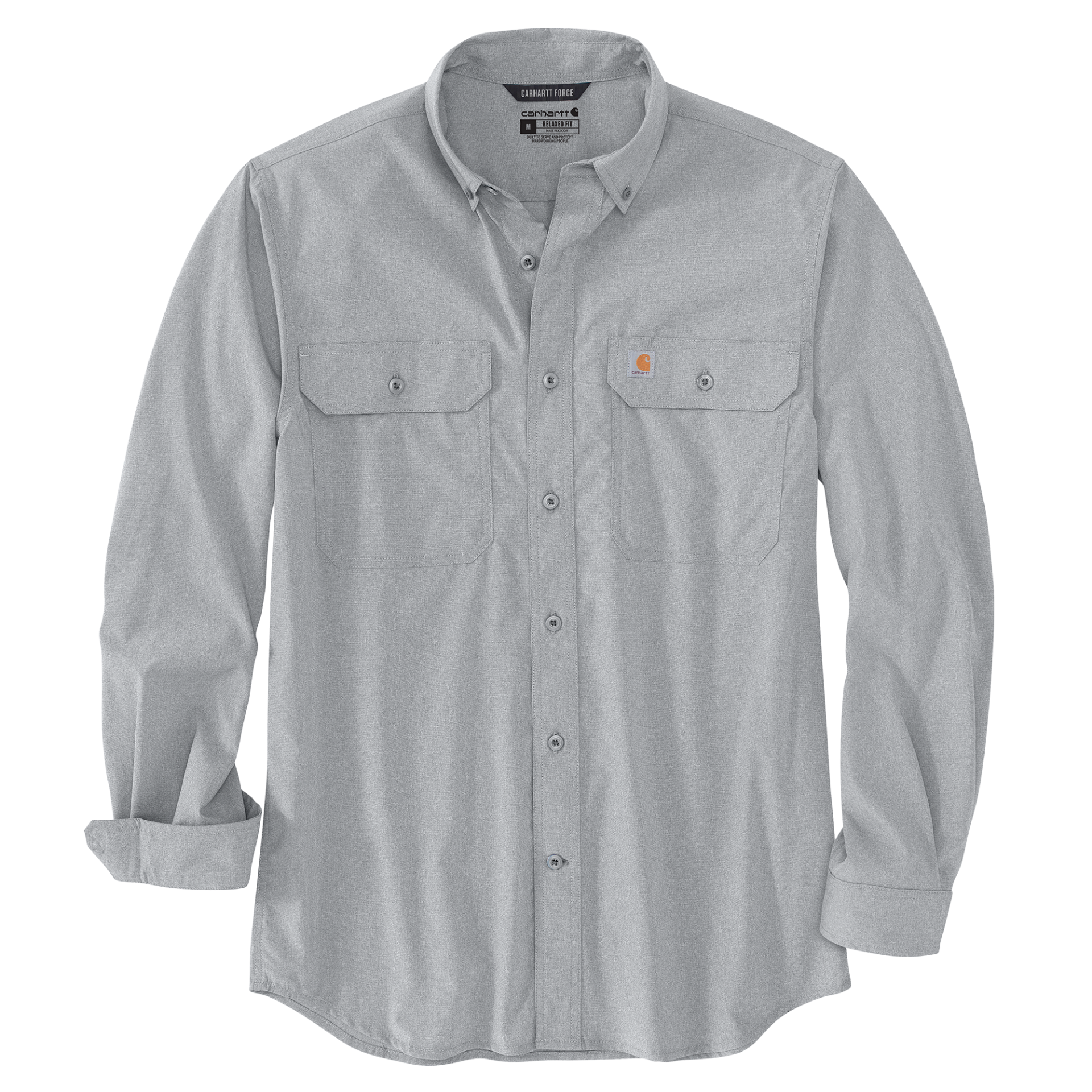 Picture of Carhartt 105291 Mens Force Relaxed Fit Lightweight Long- Sleeve Shirt