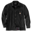 Picture of Carhartt 105532 Mens Rugged Flex® Relaxed Fit Canvas Fleece-Lined Snap-Front Shirt Jac