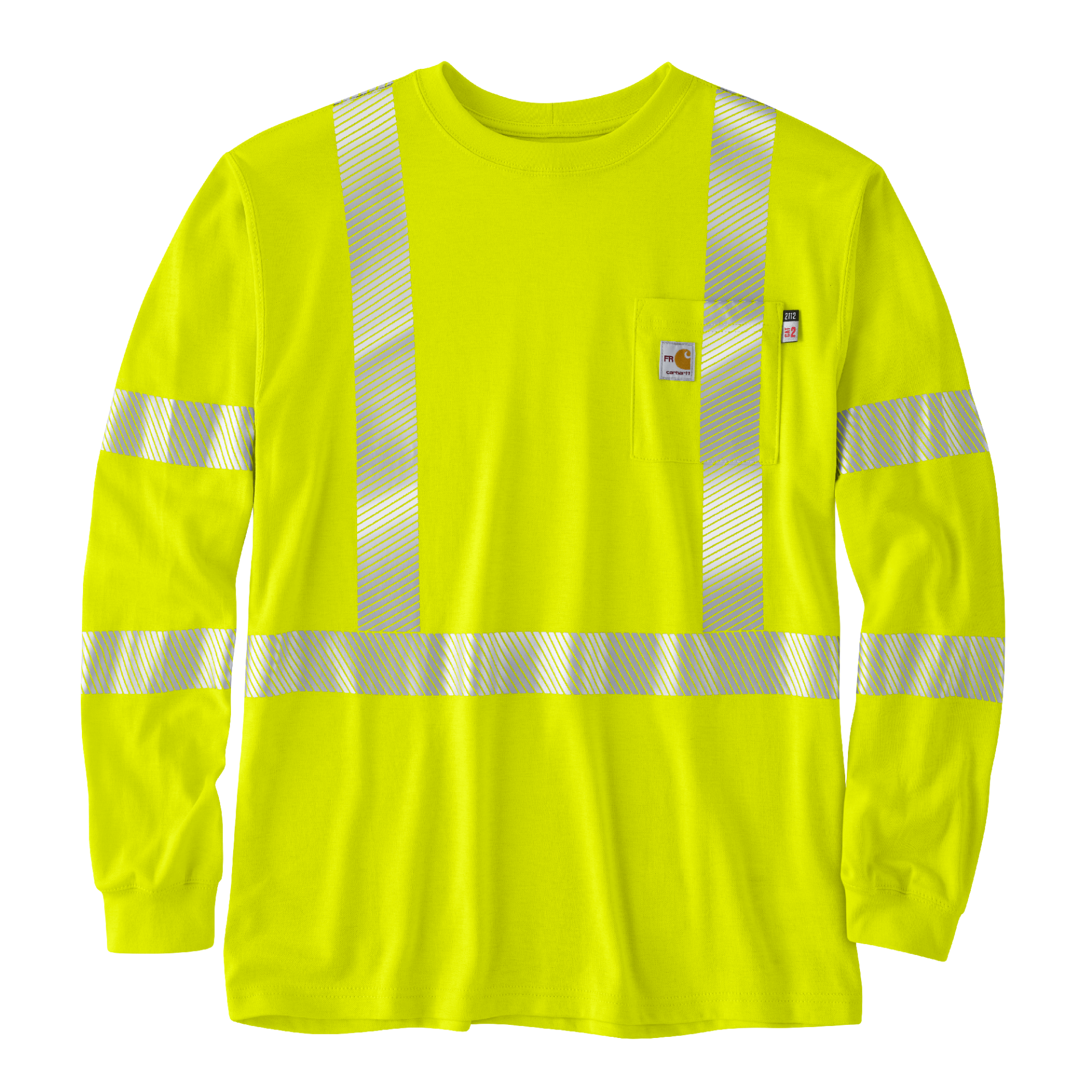 Picture of Carhartt 105784 Flame Resistant High-Visibility Force Loose Fit Midweight Long-Sleeve Class 3 Pocket T-Shirt