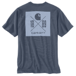 Picture of Carhartt 106148 Mens Relaxed Fit Heavyweight Short-Sleeve Pocket 1889 Graphic T-Shirt