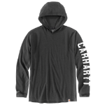 Picture of Carhartt 106654 Mens Force Relaxed Fit Midweight Long-Sleeve Logo Graphic Hooded T-Shirt