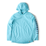 Picture of Carhartt 106654 Mens Force Relaxed Fit Midweight Long-Sleeve Logo Graphic Hooded T-Shirt