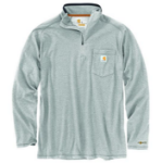 Picture of Carhartt 106660 Mens Force Relaxed Fit Midweight Long-Sleeve Quarter-Zip Mock-Neck T-Shirt