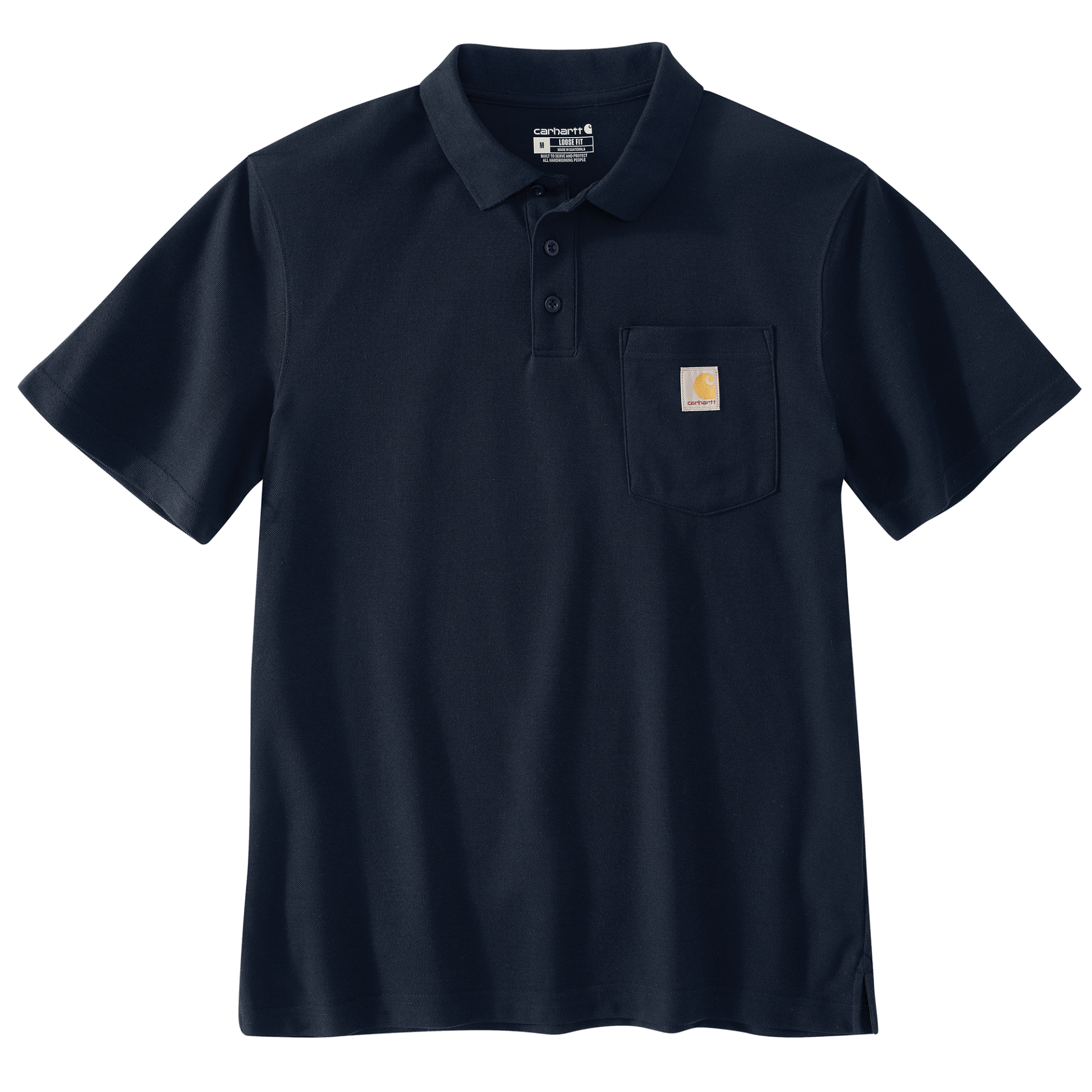 Picture of Carhartt 106685 Mens Loose Fit Midweight Short-Sleeve Pocket Polo