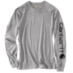 Picture of Carhartt K231 Mens Loose Fit Heavyweight Long-Sleeve Logo Sleeve Graphic T-Shirt