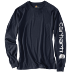 Picture of Carhartt K231 Mens Loose Fit Heavyweight Long-Sleeve Logo Sleeve Graphic T-Shirt