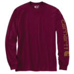Picture of Carhartt K231 Mens Loose Fit Heavyweight Long-Sleeve Logo Sleeve Graphic T-Shirt