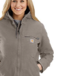 Picture of Carhartt 104292 Womens Loose Fit Washed Duck Sherpa Lined Jacket