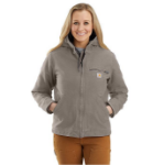 Picture of Carhartt 104292 Womens Loose Fit Washed Duck Sherpa Lined Jacket