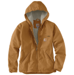 Picture of Carhartt 104292 Womens Loose Fit Washed Duck Sherpa Lined Jacket
