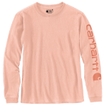 Picture of Carhartt 103401 Womens Loose Fit Heavyweight Long-Sleeve Logo Sleeve Graphic T-Shirt