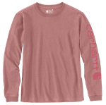 Picture of Carhartt 103401 Womens Loose Fit Heavyweight Long-Sleeve Logo Sleeve Graphic T-Shirt