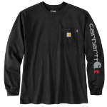 Picture of Carhartt 104130 Mens Flame Resistant Force Loose Fit Lightweight Long-Sleeve Logo Graphic T-Shirt
