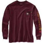 Picture of Carhartt 104130 Mens Flame Resistant Force Loose Fit Lightweight Long-Sleeve Logo Graphic T-Shirt