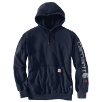 Picture of Carhartt 104505 Mens Flame Resistant Force Loose Fit Midweight Logo Sleeve Graphic Sweatshirt