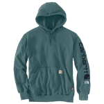 Picture of Carhartt 104505 Mens Flame Resistant Force Loose Fit Midweight Logo Sleeve Graphic Sweatshirt