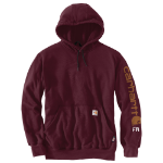 Picture of Carhartt 104505 Mens Flame Resistant Force Loose Fit Midweight Logo Sleeve Graphic Sweatshirt