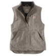 Picture of Carhartt 104224 Womens Relaxed Fit Washed Duck Sherpa-Lined Mock-Neck Vest