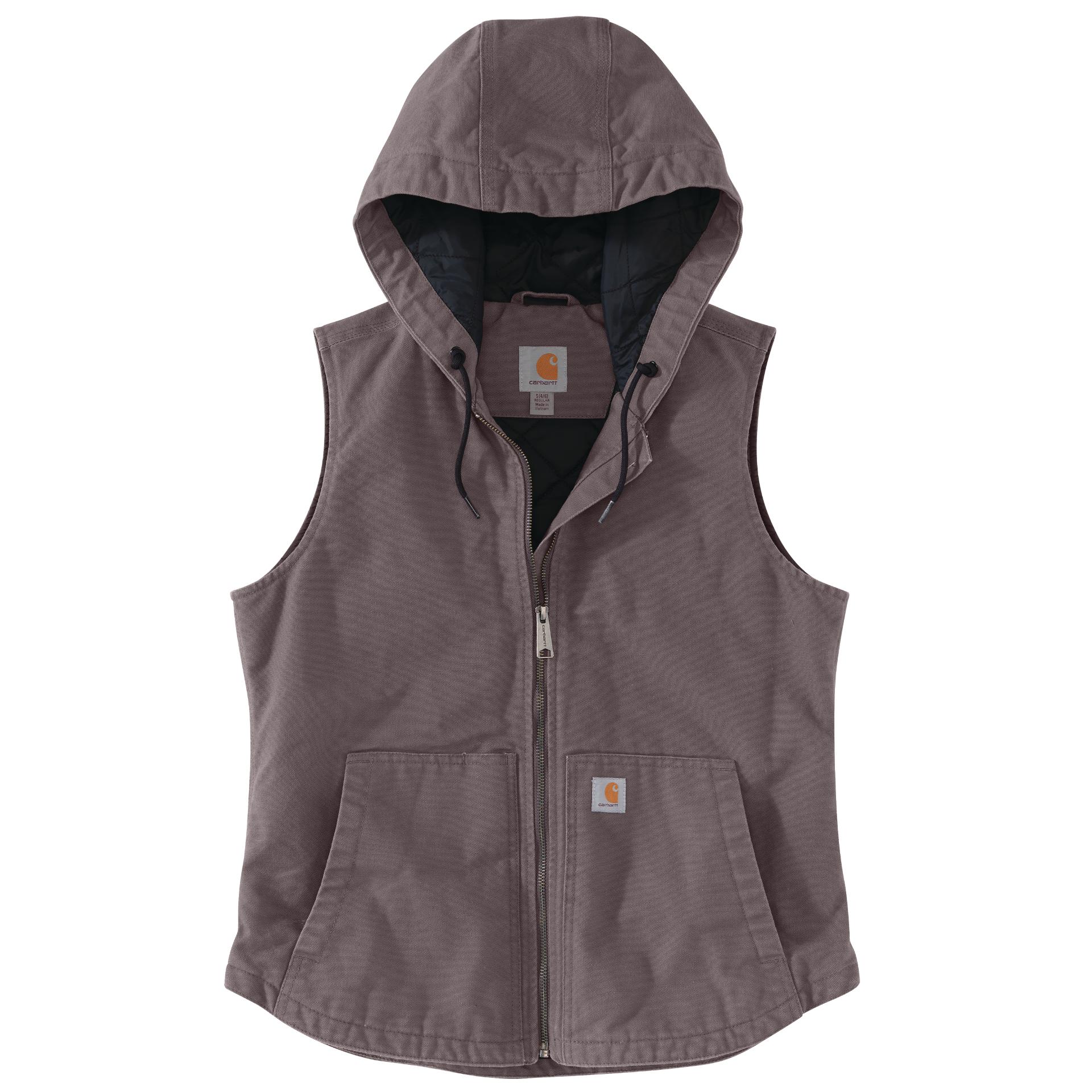 Picture of Carhartt 104026 Womens Relaxed Fit Washed Duck Insulated Hooded Vest