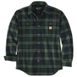 Picture of Carhartt 106356 Mens Loose Fit Heavyweight Flannel Long-Sleeve Plaid Shirt