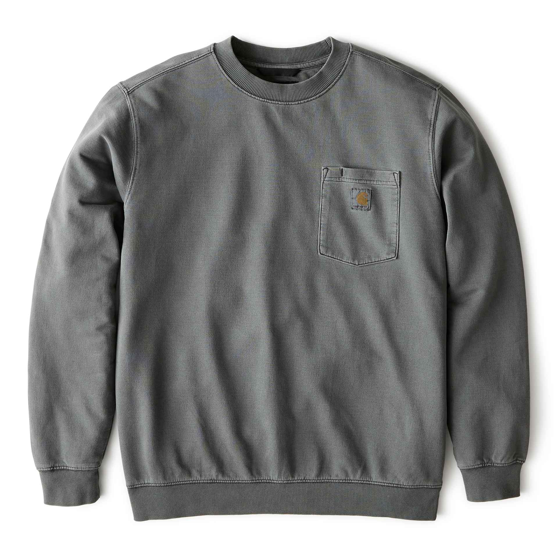 Picture of Carhartt 106853 Mens Relaxed Fit Midweight Garment Dye French Terry Crewneck Pocket Sweatshirt