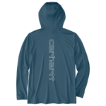 Picture of Carhartt 106165 Mens Force Sun Defender™ Lightweight Long-Sleeve Hooded Logo Graphic T-Shirt