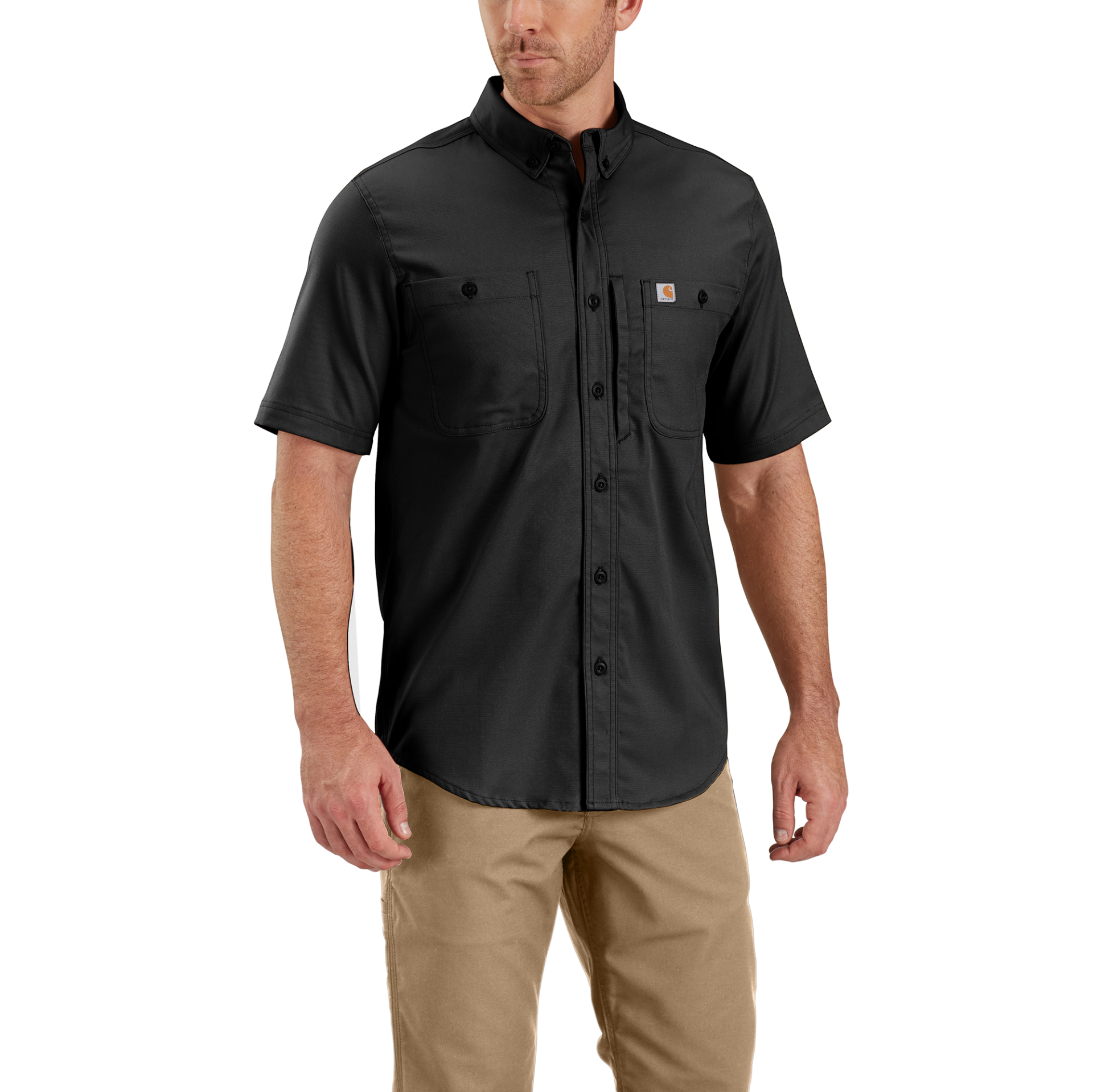 Picture of Carhartt 106688 Mens RUGGED PROFESSIONAL™ SERIES Relaxed Fit Canvas Short Sleeve Work Shirt