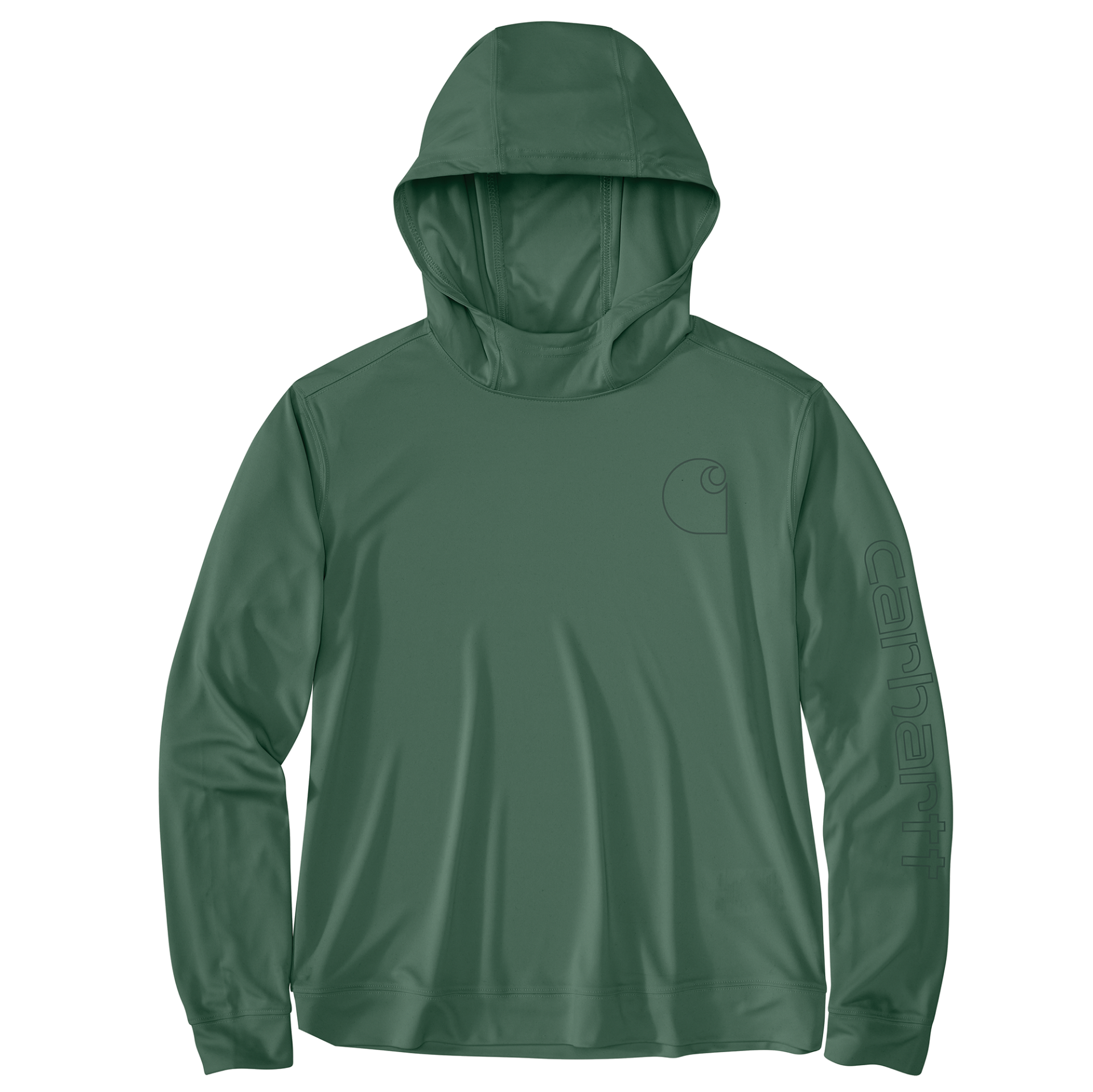 Picture of Carhartt 106236 Womens Force Sun Defender Lightweight Long-Sleeve Hooded Graphic T-shirt