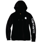 Picture of Carhartt 102791 Womens Relaxed Fit Midweight Logo Sleeve Graphic Sweatshirt