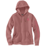 Picture of Carhartt 102791 Womens Relaxed Fit Midweight Logo Sleeve Graphic Sweatshirt