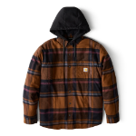 Picture of Carhartt 107011 Mens Rugged Flex™ Relaxed Fit Flannel Fleece Lined Hooded Shirt Jac
