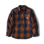 Picture of Carhartt 107013 Mens Loose Fit Heavyweight Flannel Long-Sleeve Plaid Shirt