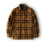 Picture of Carhartt 107017 Mens Relaxed Fit Flannel Sherpa-Lined Shirt Jac