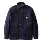 Picture of Carhartt 107017 Mens Relaxed Fit Flannel Sherpa-Lined Shirt Jac