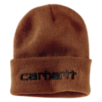 Picture of Carhartt 104068 Mens Knit Insulated Logo Graphic Cuffed Beanie