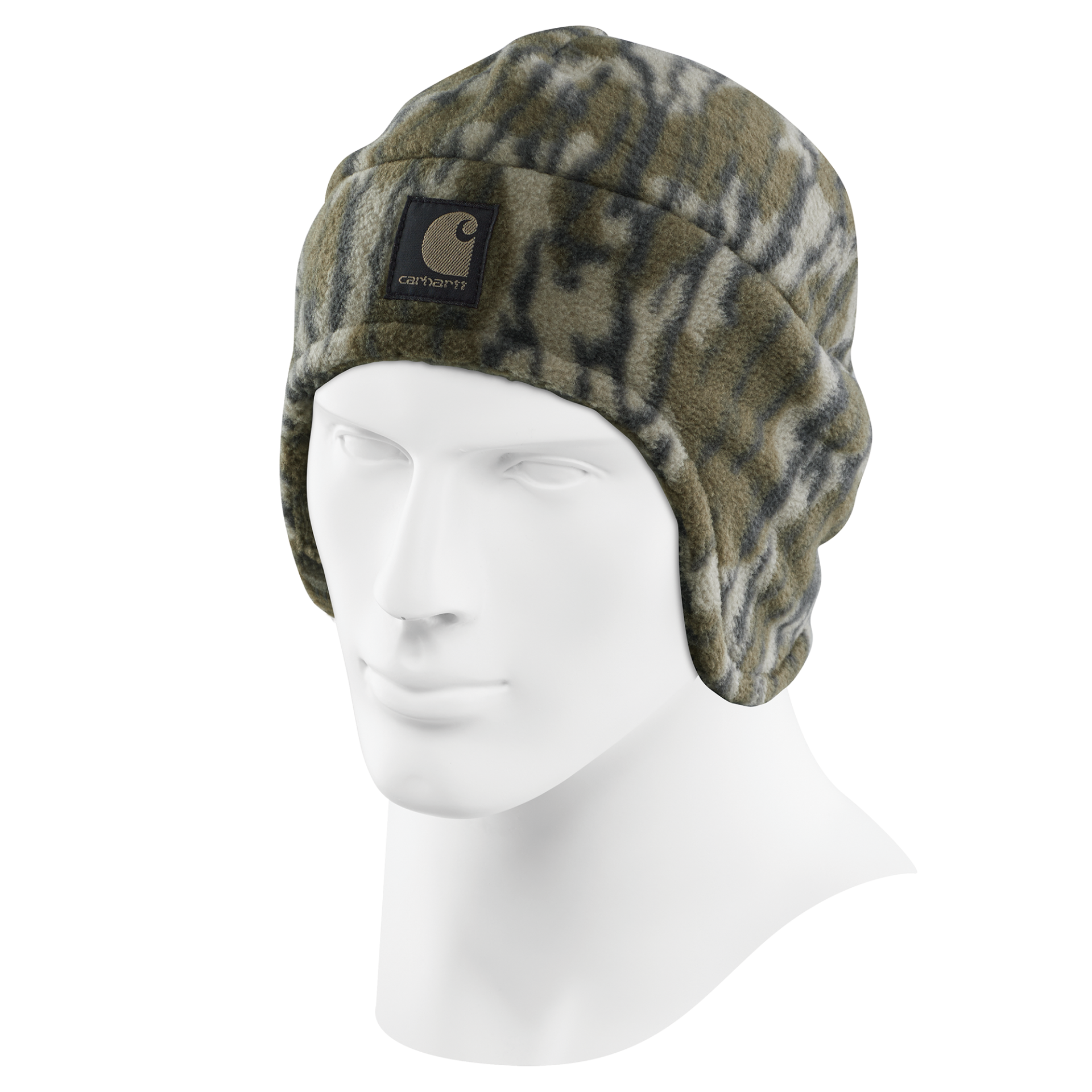 Picture of Carhartt 105517 Mens Camo Fleece 2-in-1 Hat