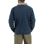 Picture of Carhartt 106323 Mens Relaxed Fit Denim Sherpa-Lined Jacket