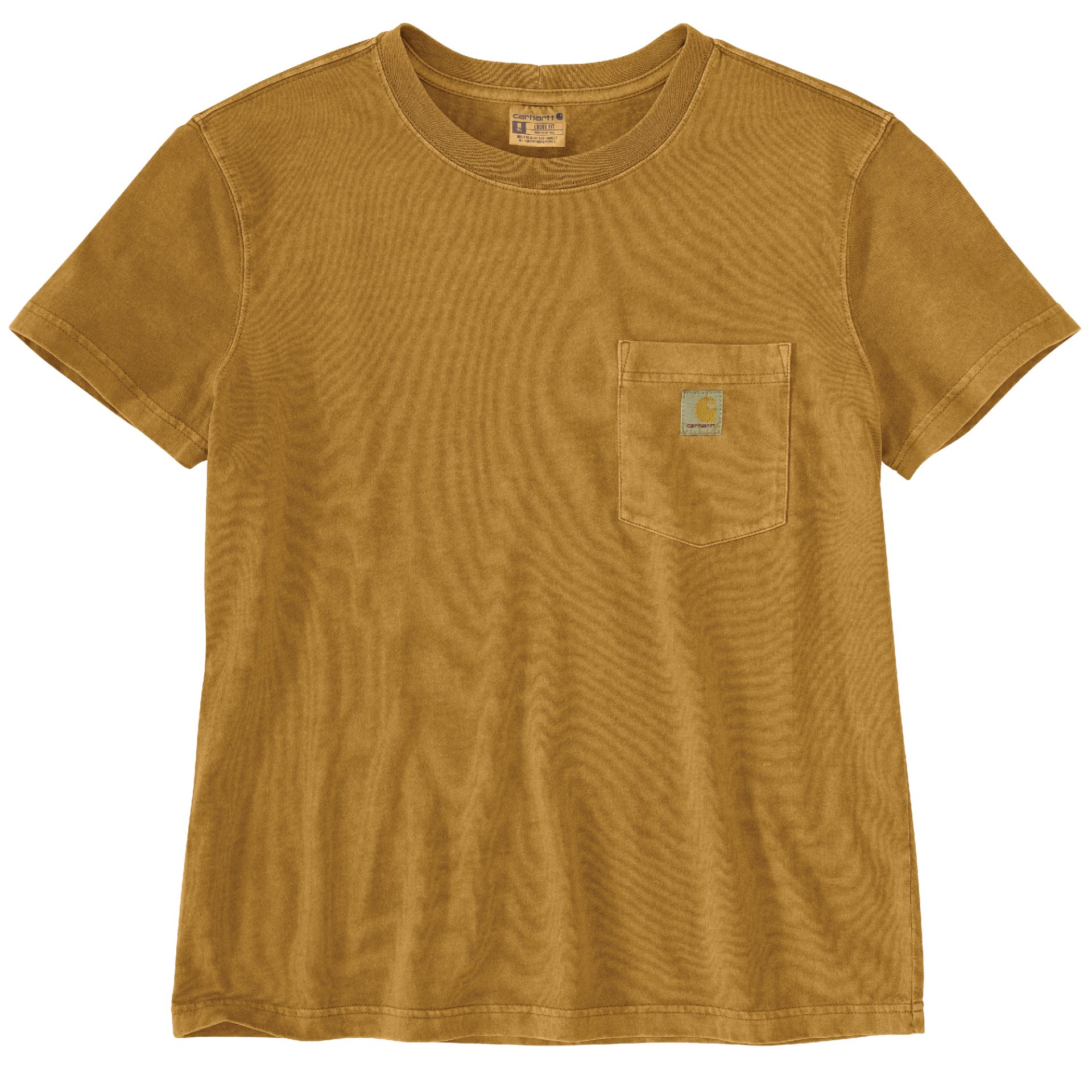 Picture of Carhartt 106272 Womens Relaxed Fit Lightweight Short Sleeve Garment Dye Pocket T-Shirt