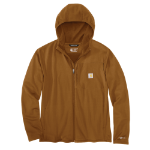 Picture of Carhartt 106625 Mens Force Relaxed Fit Full-Zip Long-Sleeve Hooded T-Shirt