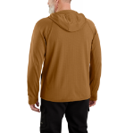 Picture of Carhartt 106625 Mens Force Relaxed Fit Full-Zip Long-Sleeve Hooded T-Shirt