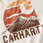 Picture of Carhartt 107260 Mens Relaxed Fit Heavyweight Long-Sleeve Mountain Graphic T-Shirt