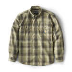 Picture of Carhartt 107012 Mens Loose Fit Midweight Chambray Long-Sleeve Plaid Shirt
