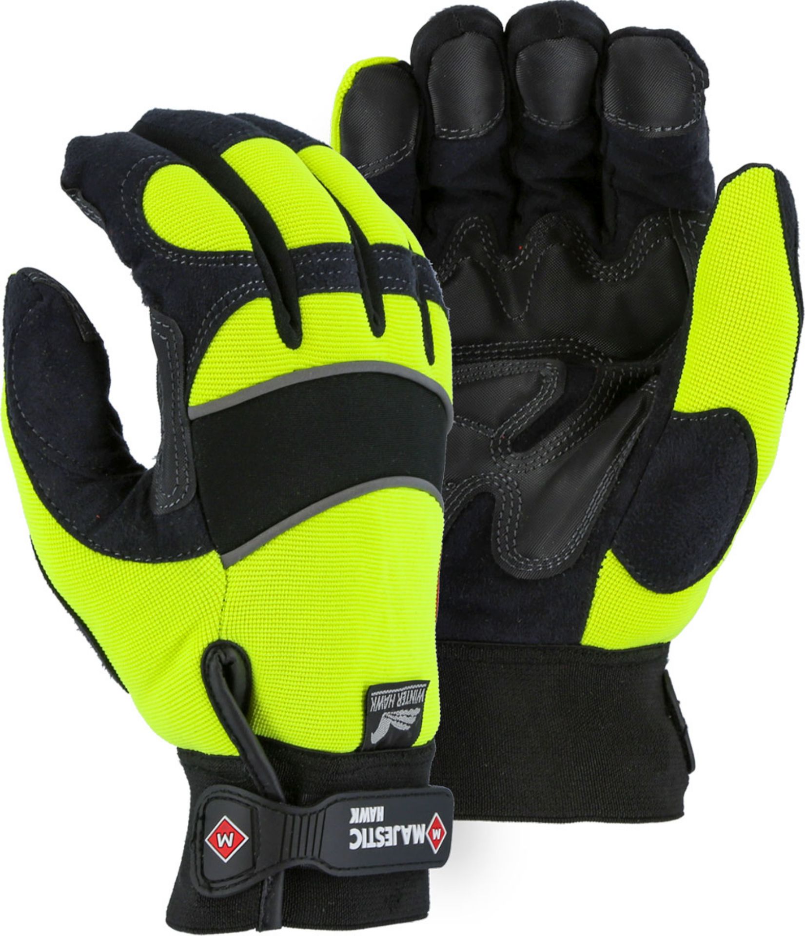 Picture of Majestic 2145HYH Winter Lined Mechanics Glove with Hi-Viz Knit Back