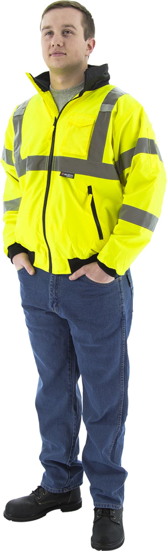 Picture of Majestic 75-1301 Hi-Viz Waterproof Jacket with Fleece Liner, ANSI 3