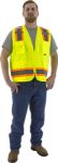 Picture of Majestic 75-3221 Hi-Viz Surveyors Vest w DOT Striping, ANSI 2