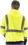 Picture of Majestic 75-5327 Hi-Viz Hooded Pullover Sweatshirt, ANSI 3