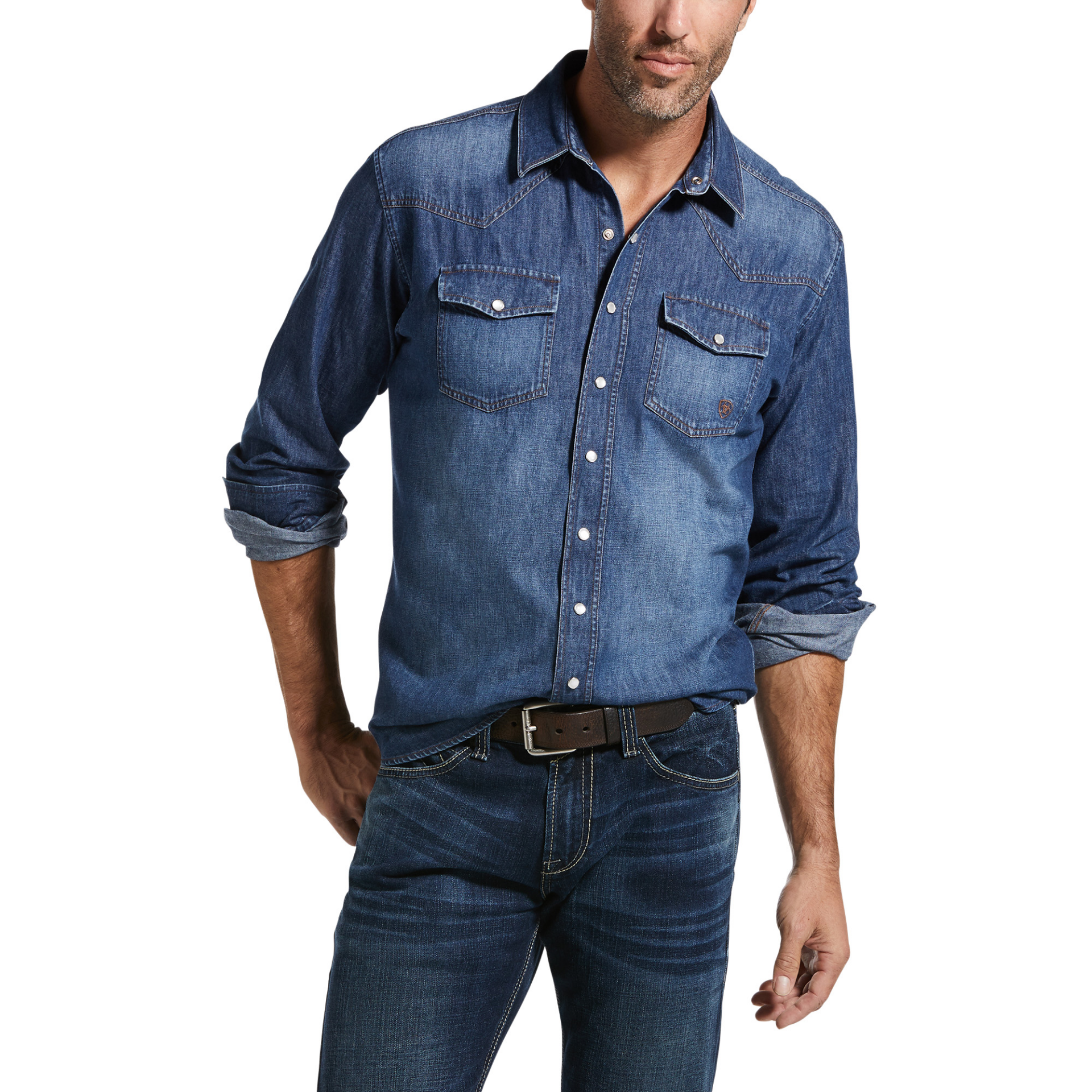 Picture of Ariat 10033464 DENIM CLSSC LS SHRT