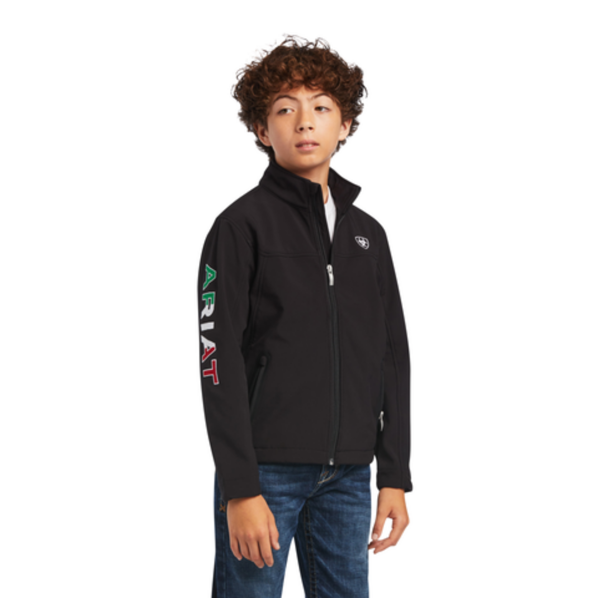 Picture of Ariat 10036550 NEW TEAM SOFTSHELL MEXICO JKT
