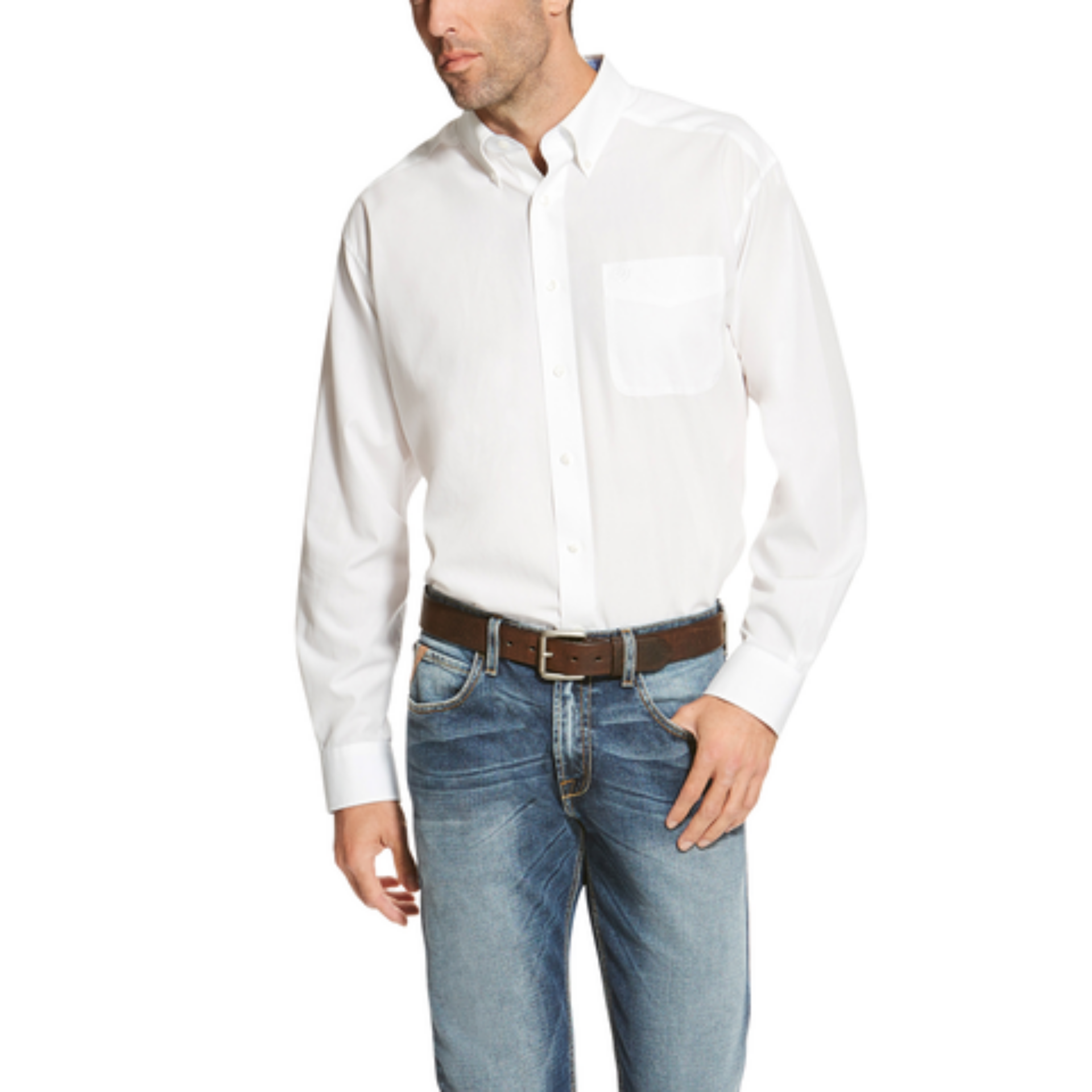 Picture of Ariat 10020331 WF SOLID CLSSC LS SHRT